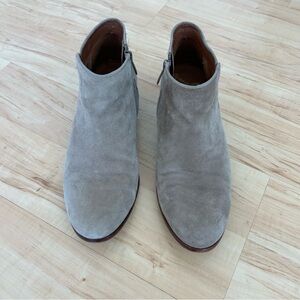 Sam Edelman Grayish-Tan Suede Ankle Boots